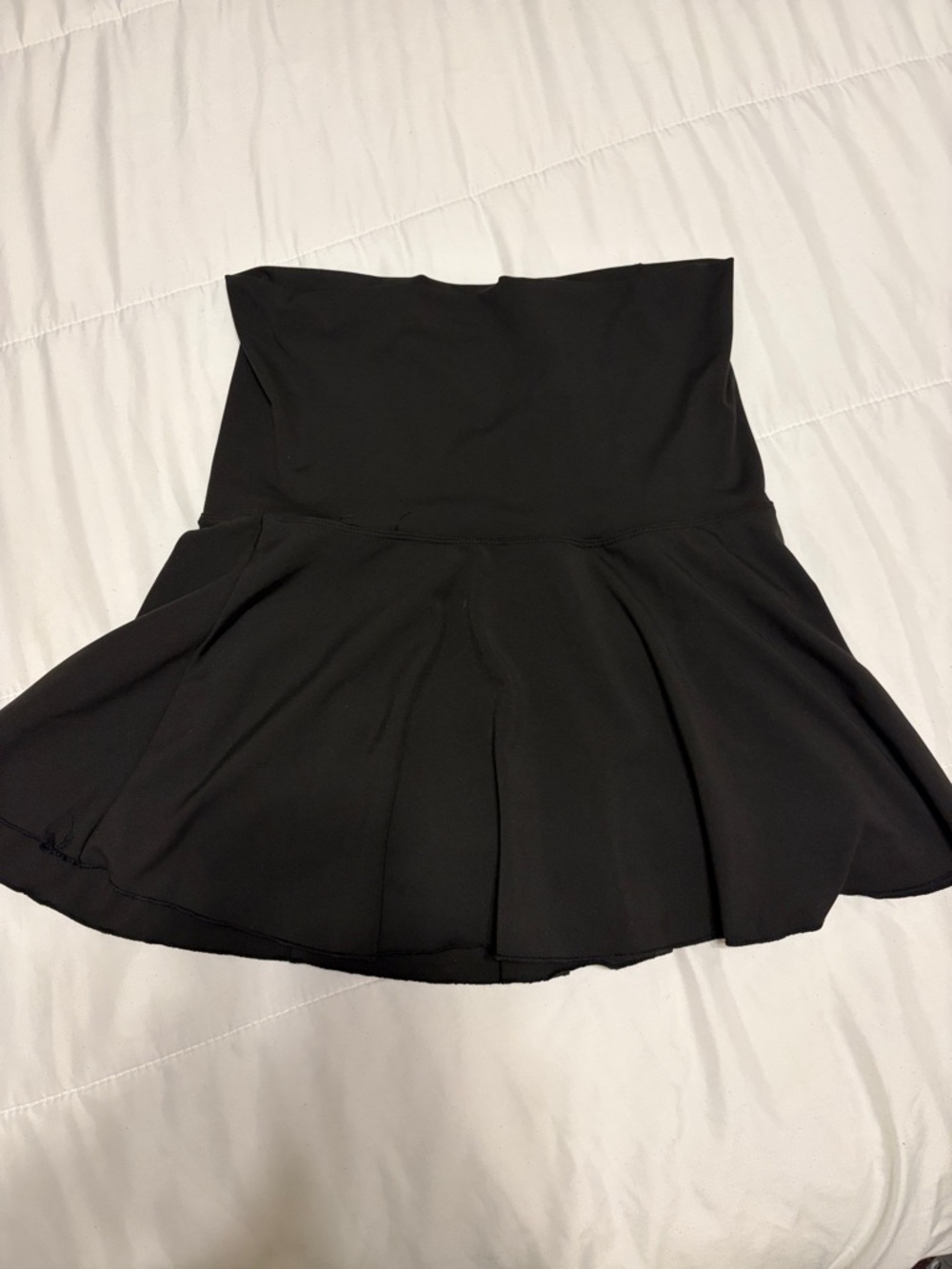 High-Waist Black Circle Skater Skirt